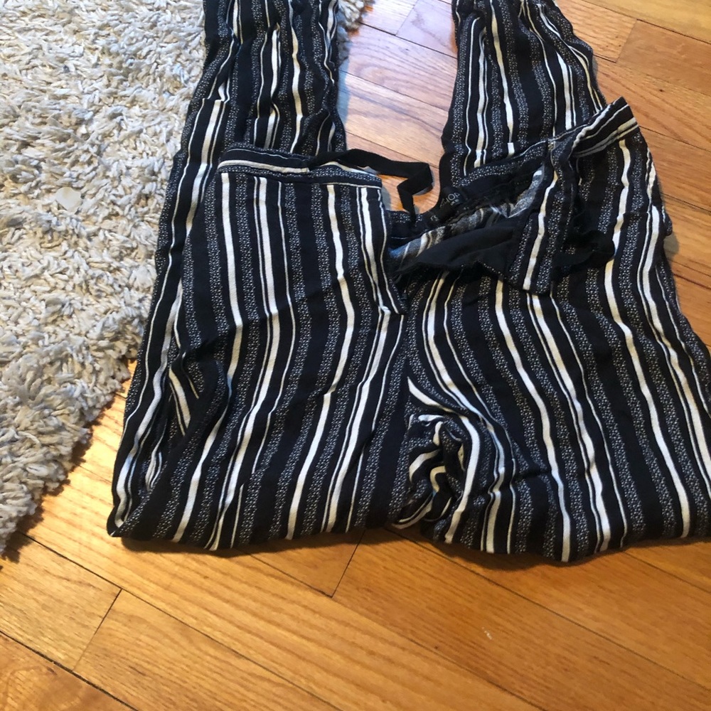 Petite Topshop drawstring striped pants - Picture 2 of 3